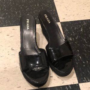 Prada wedge sandal sz 41